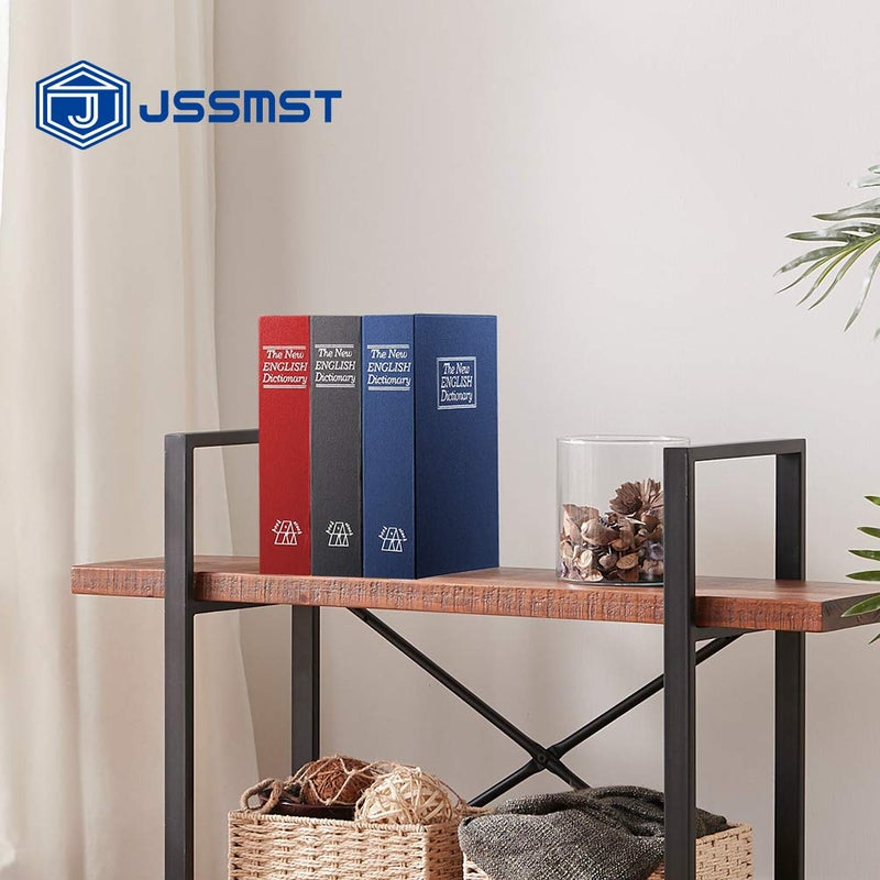 Jssmst خزنة كتاب مع قفل مفتاح - خزنة تحويل قاموس منزلية من Jssmst صندوق قفل معدني، كبير بحري، SM-BS004NL - Image 4
